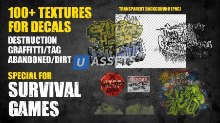 Survival Game Graffiti and Dirt Texture Set