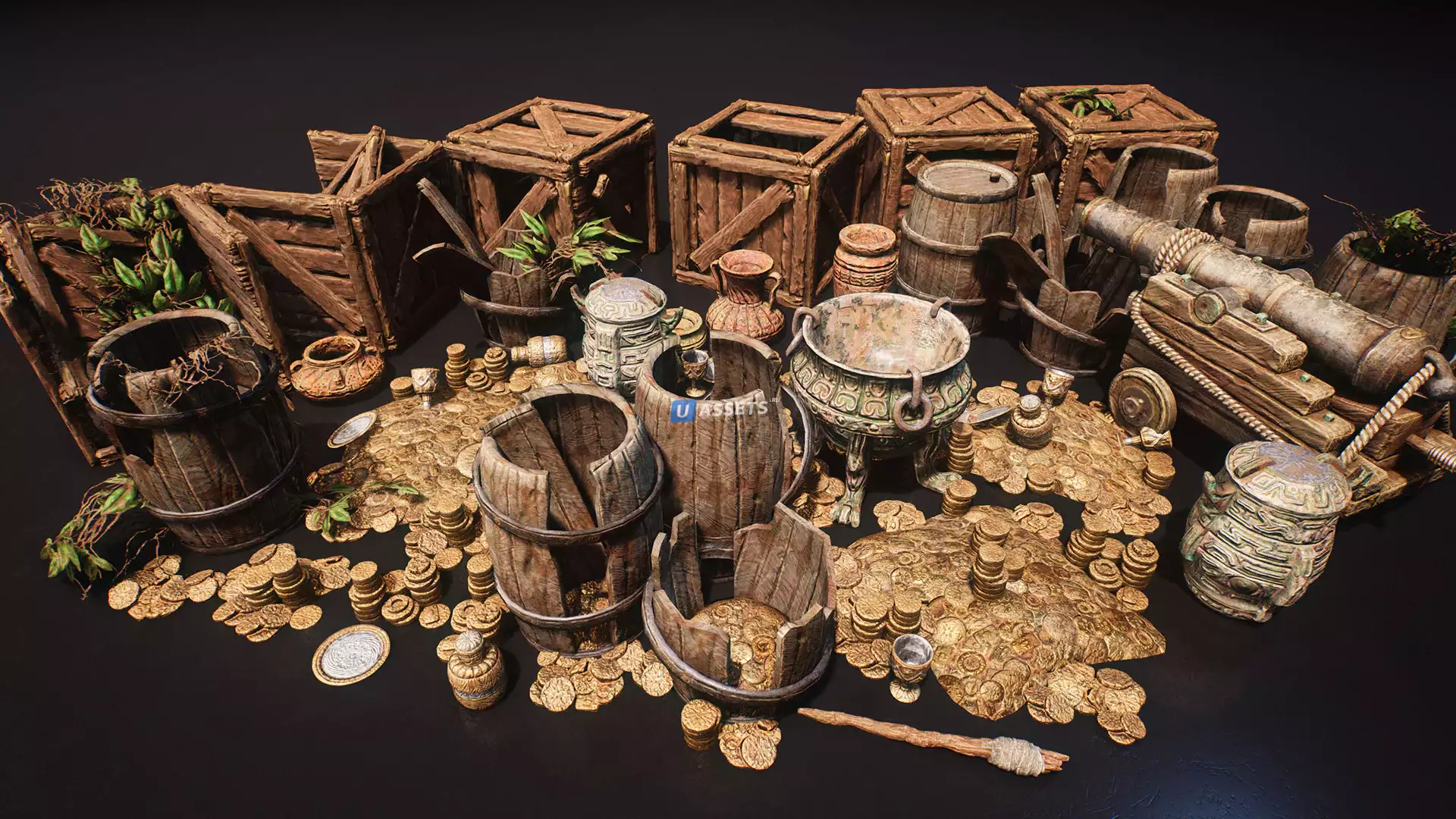 Ruins Treasure Prop Pack