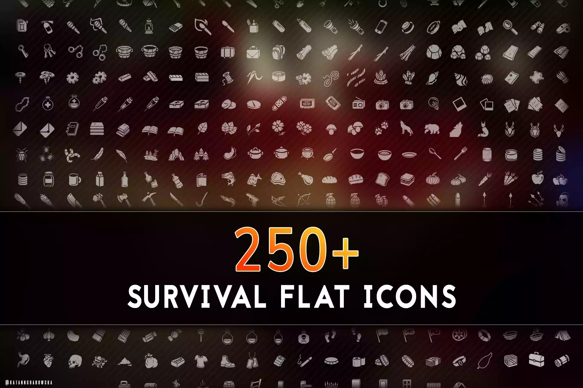 250 Survival Flat Icons