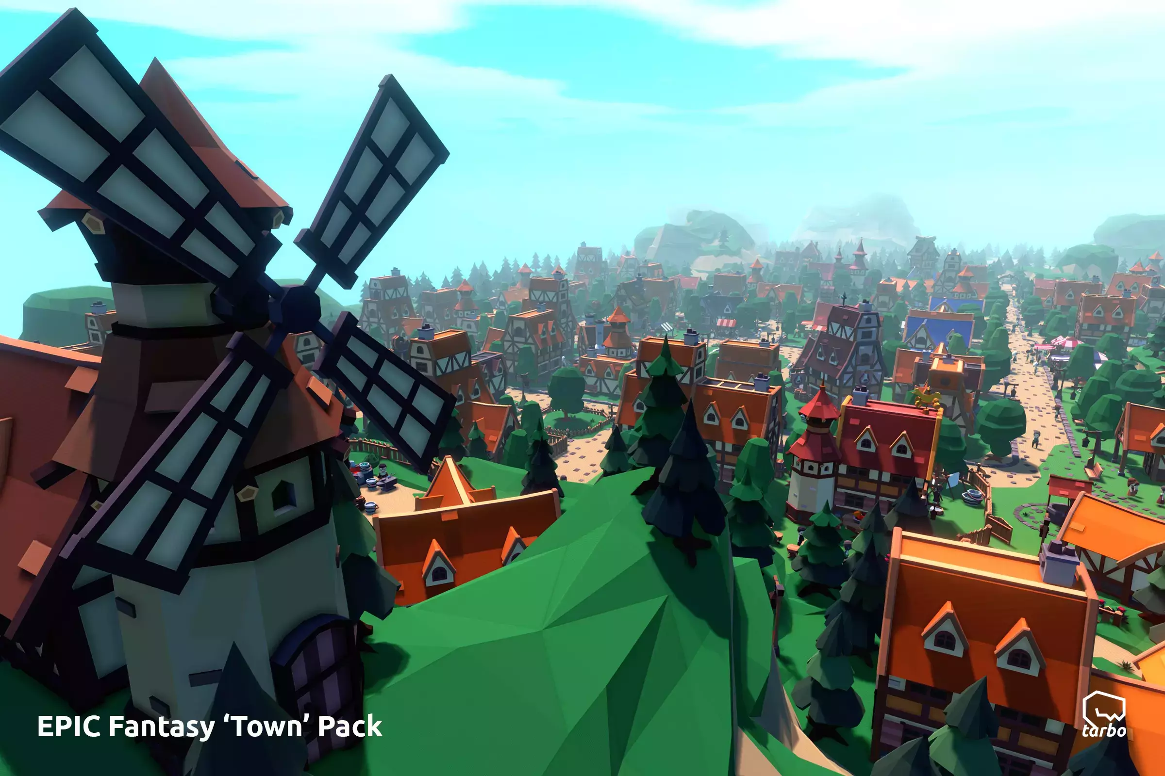 EPIC Fantasy Town - Low Poly 3D Art » GetAsset.net - бесплатные ассеты ...