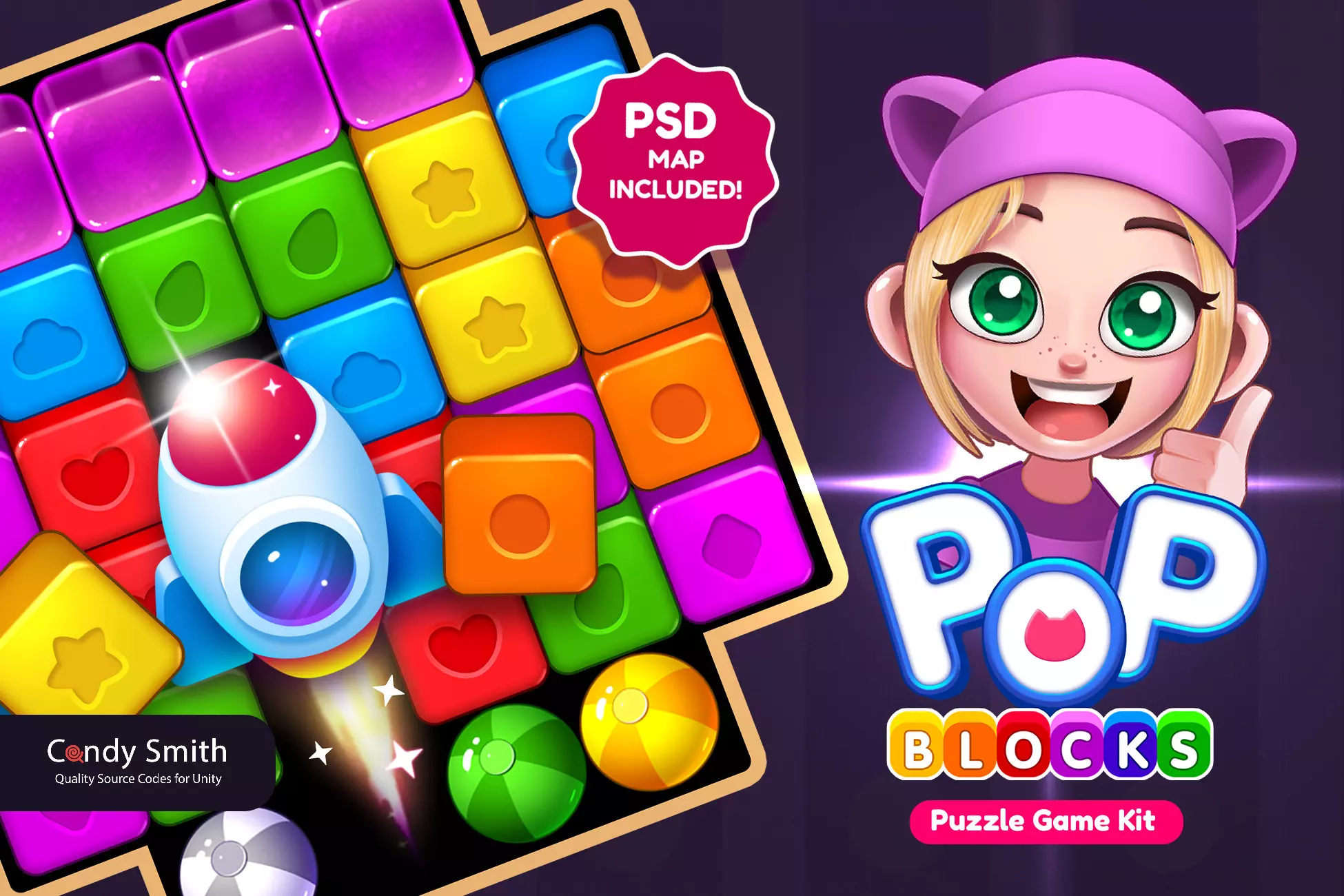 POP BLOCKS Puzzle Match Kit