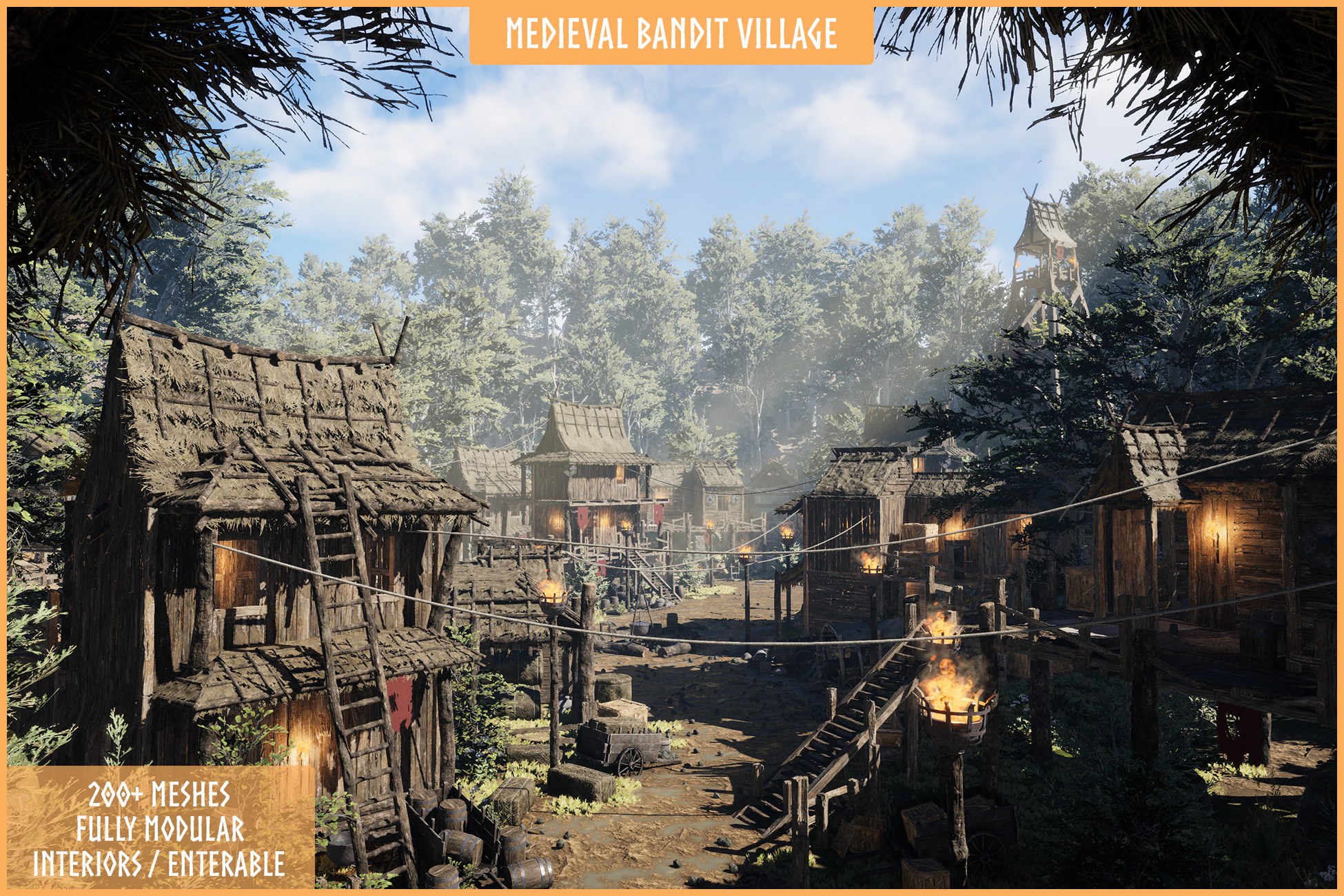 Modular Medieval Bandit Village (Medieval Village, Bandit village, Town)
