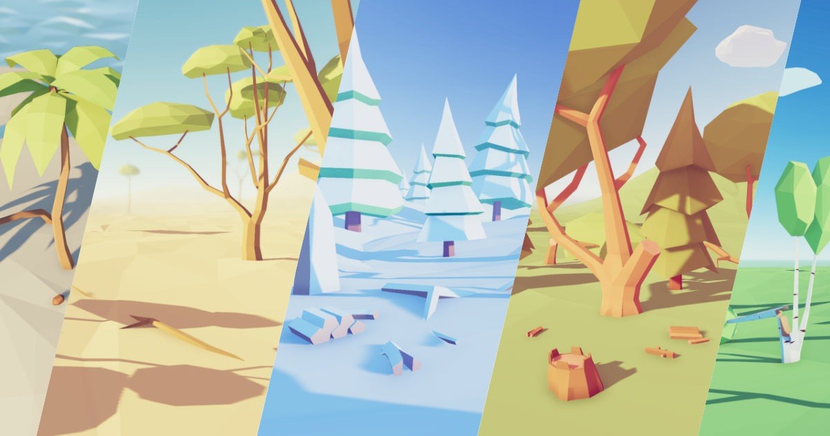 Low Poly Trees - Pack