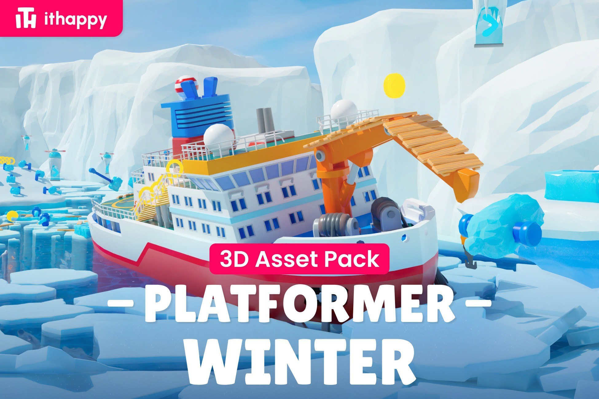 Platformer 6 Winter - Low Poly 3D Models Pack