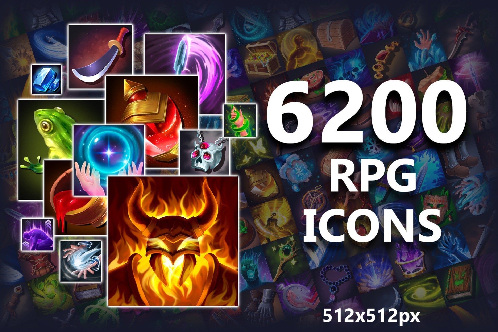 6200 Fantasy RPG Icons Pack