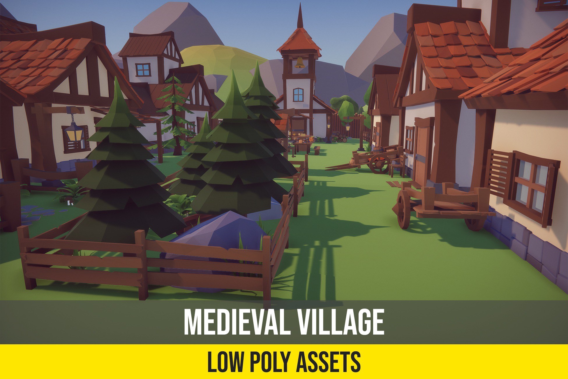 Low Poly Fantasy Medieval Village