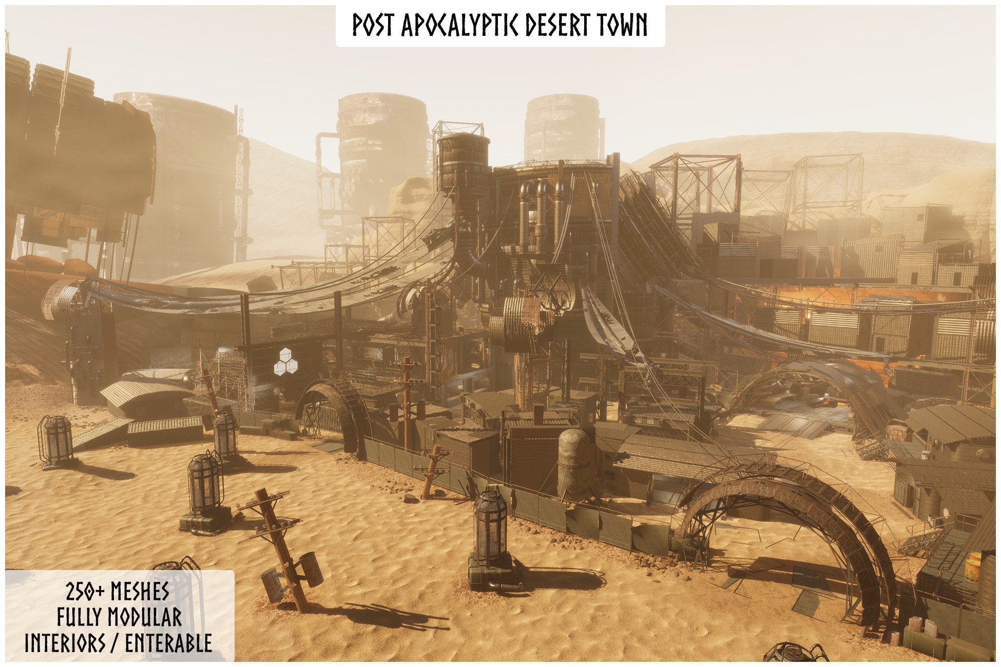Post Apocalyptic Town (Town, Modular Town, Post Apocalypse, Sci-Fi, Wasteland)