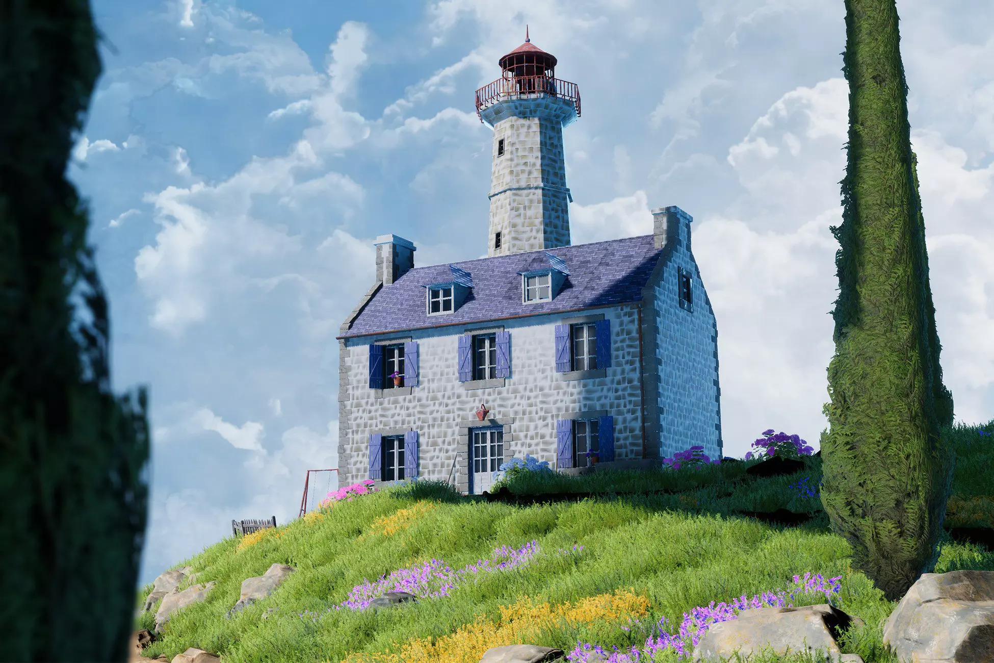 House On A Hill Environment