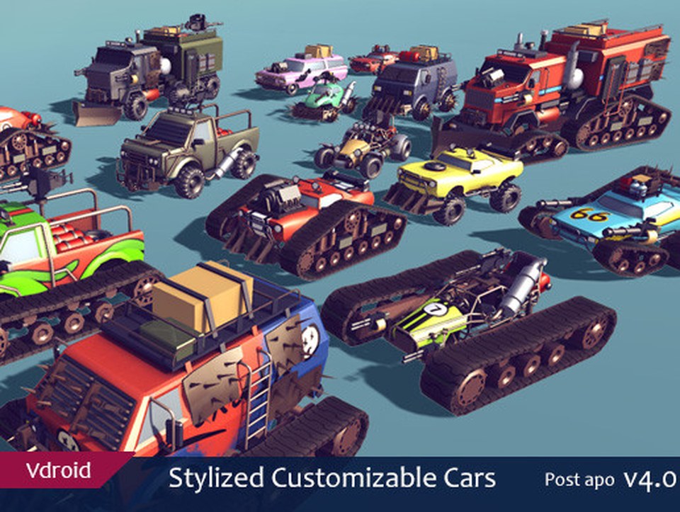 Stylized Customizable Cars (post apo v4)