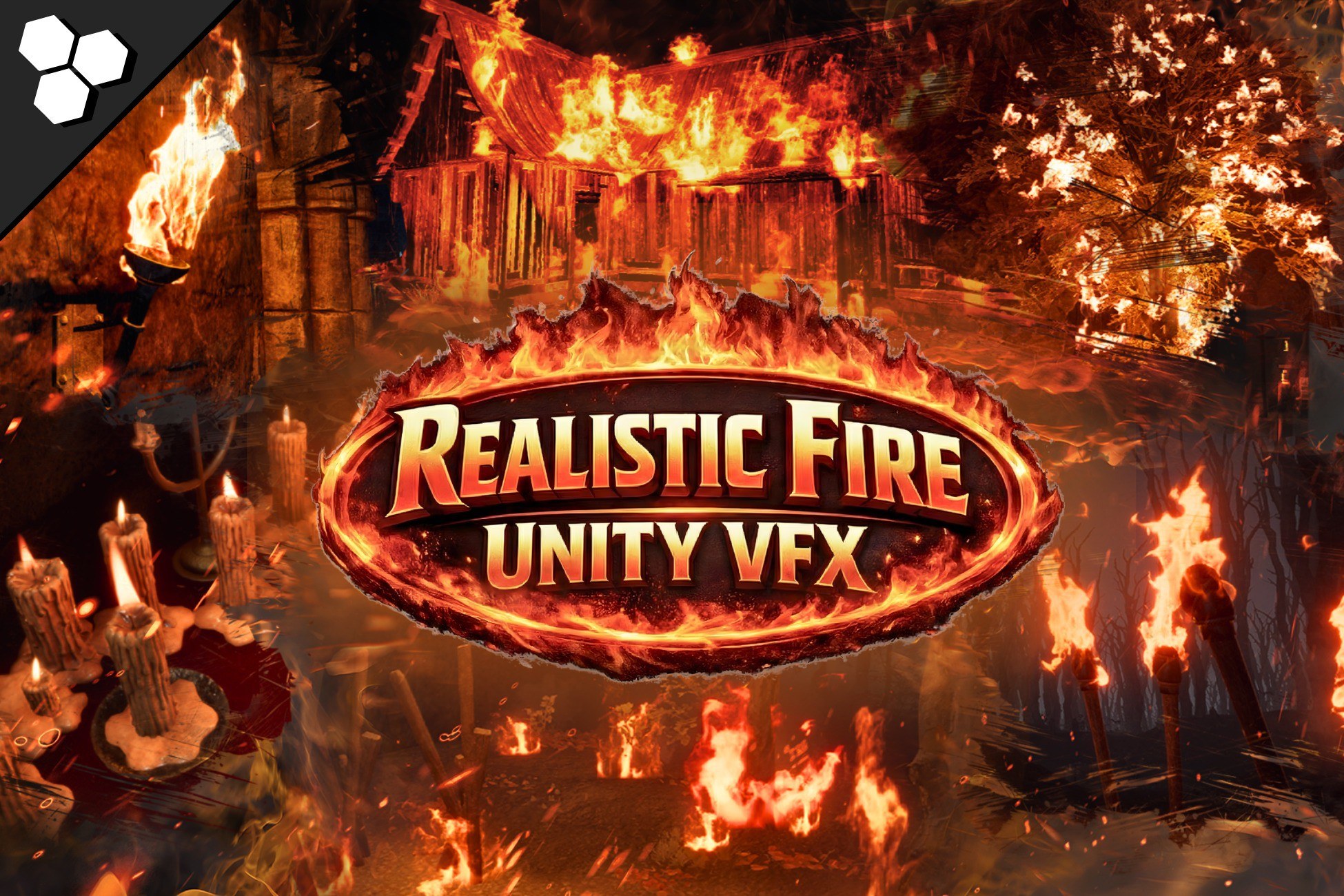 Realistic Fire VFX (VFX Graph Fire, Flame VFX, Fireplace VFX, Torch VFX, Fire)