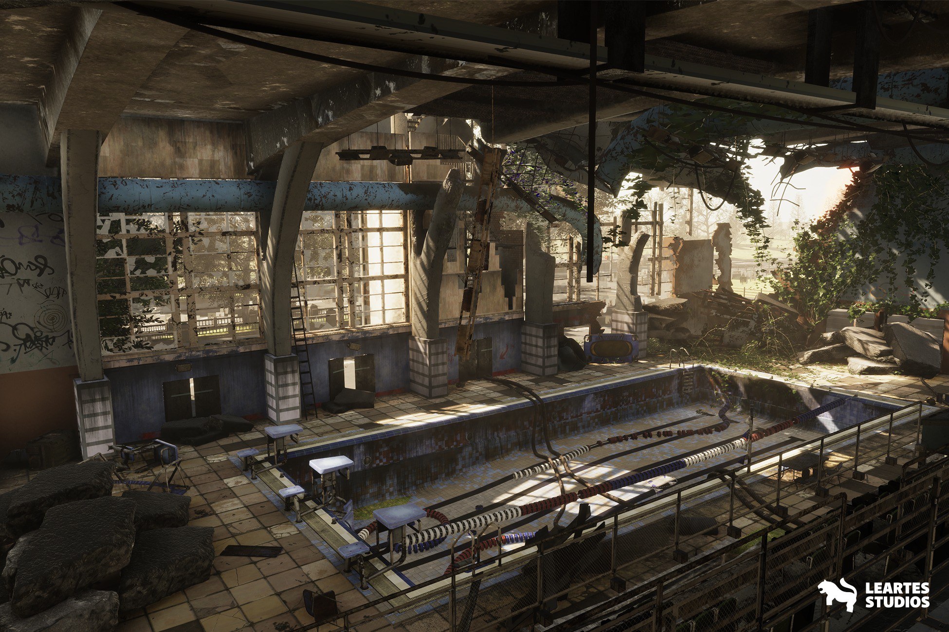 Abandoned Swimming Pool Environment