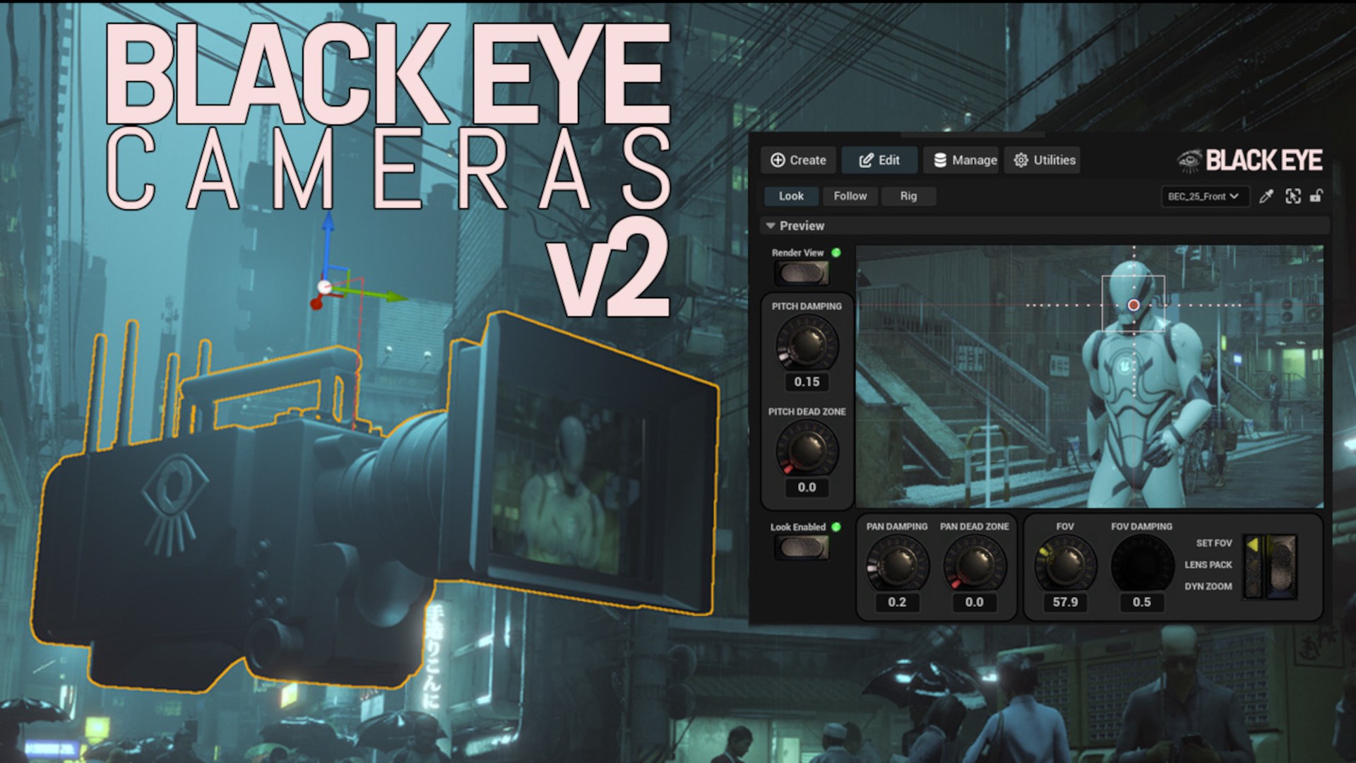 Black Eye Camera - Powerful Procedural Camera System for Gameplay and Cinematics