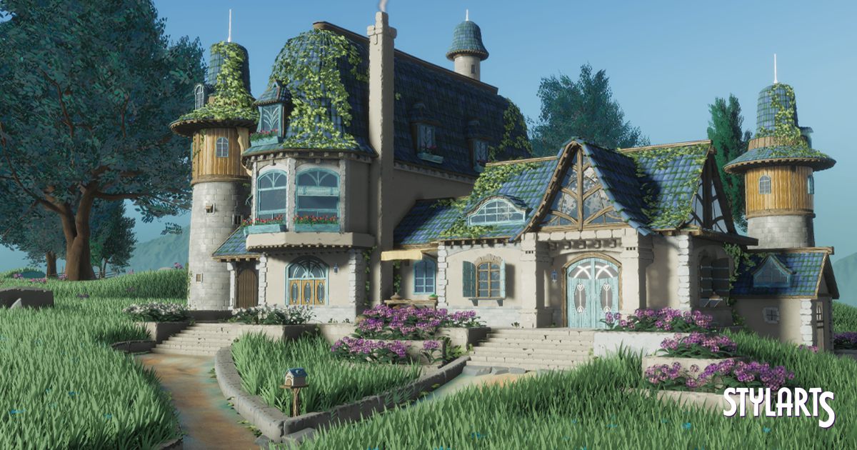 Stylized Azure Hillside