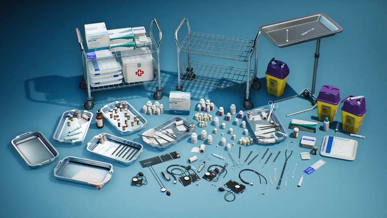 Modern Hospital Props VOL.2 - Medications and Tools