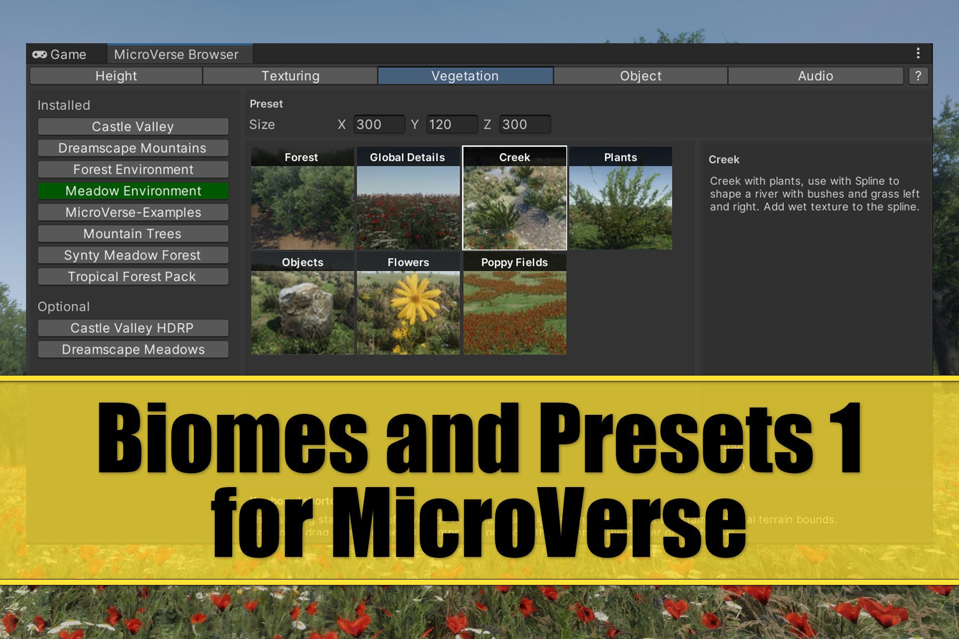 Biomes and Presets 1 for MicroVerse