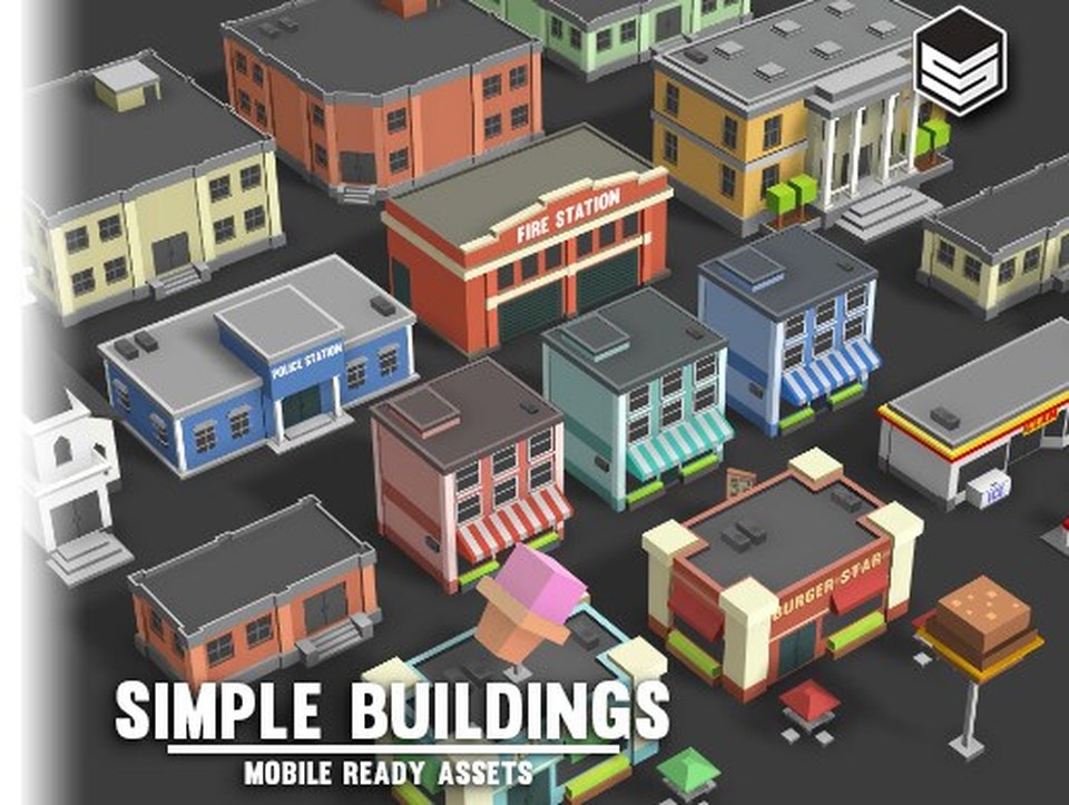 Simple Buildings - Cartoon City