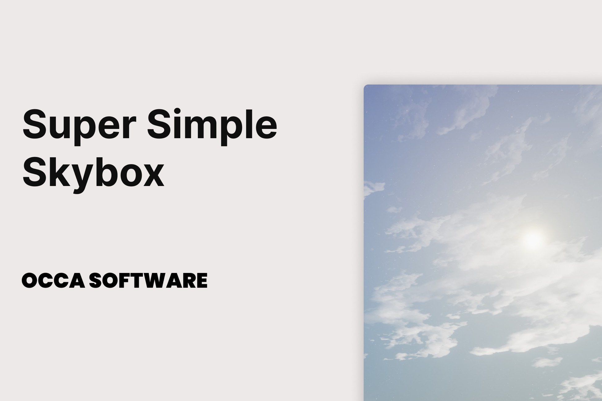 Super Simple Sky – Dynamic Procedural Skybox Shader, Day/Night Cycle, Sun & Moon