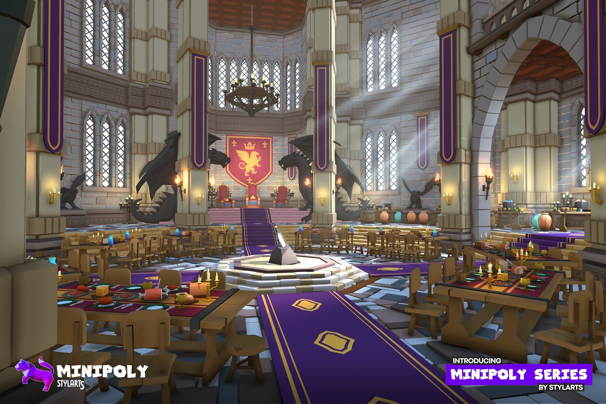 Minipoly Series - Fantasy Kingdom Interior ( Stylized Lowpoly Environment )