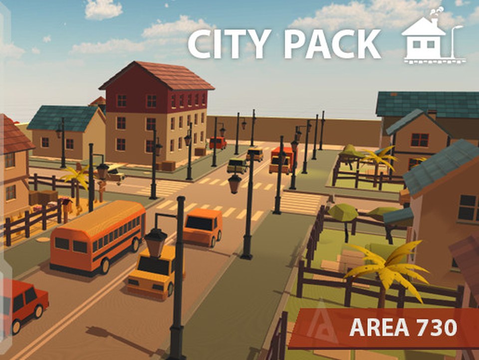 Stylized Simple Cartoon City