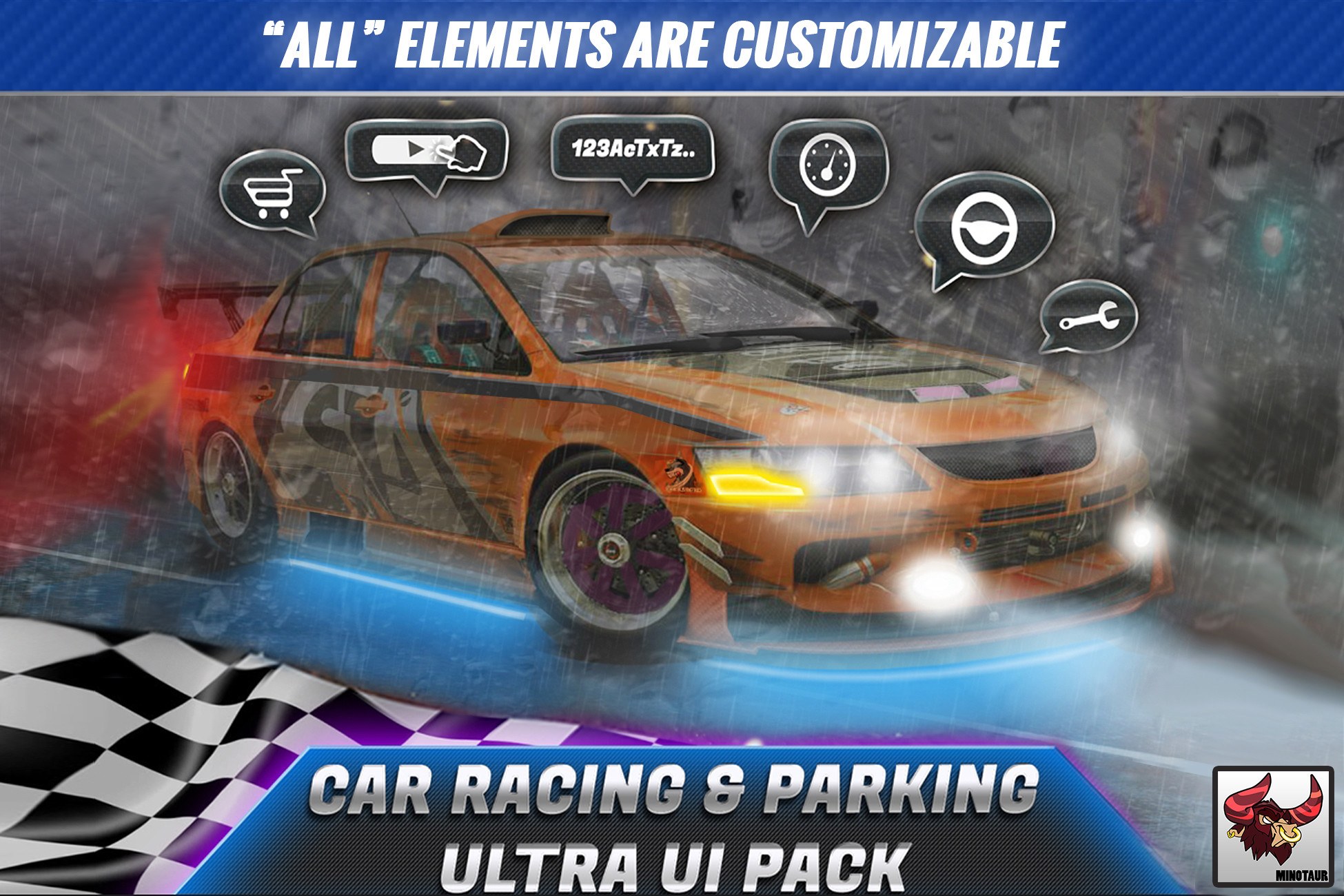 Car Racing & Parking Ultra UI Kit