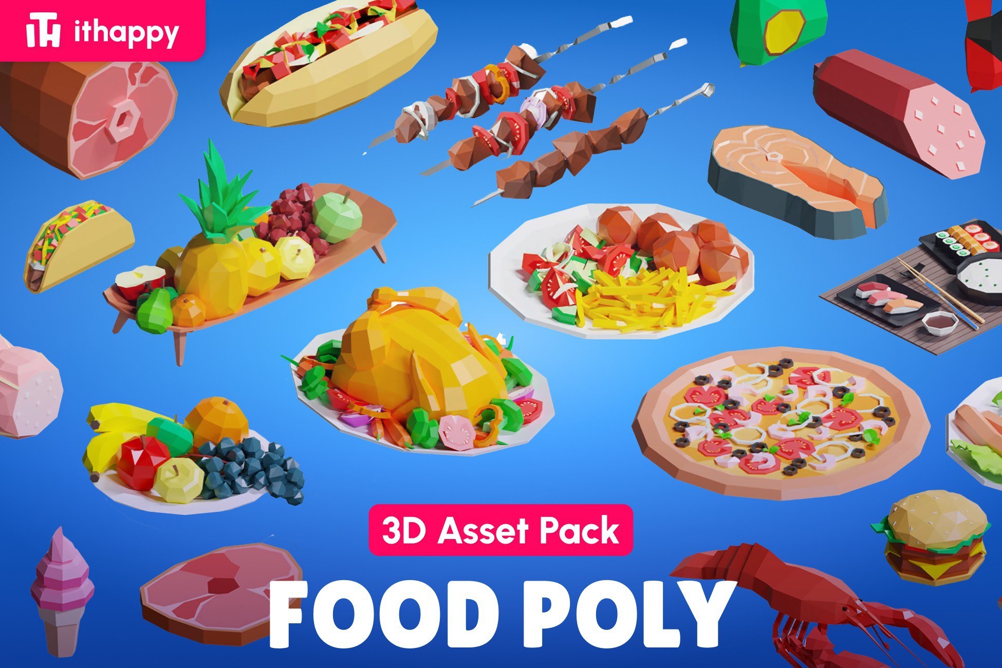 Food Poly - Low Poly 3D Models Pack