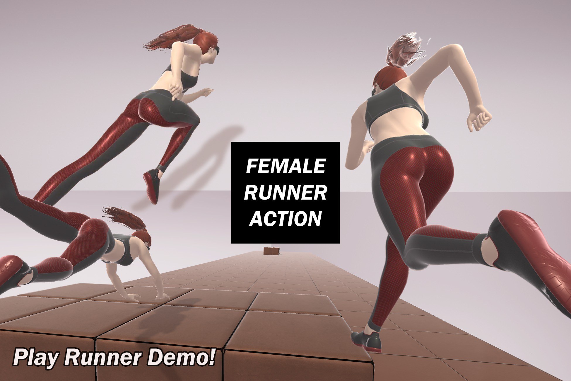 Female Runner Action Animation Pack