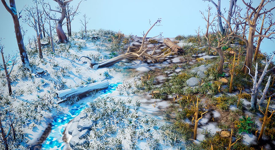 Stylized Winter Forest