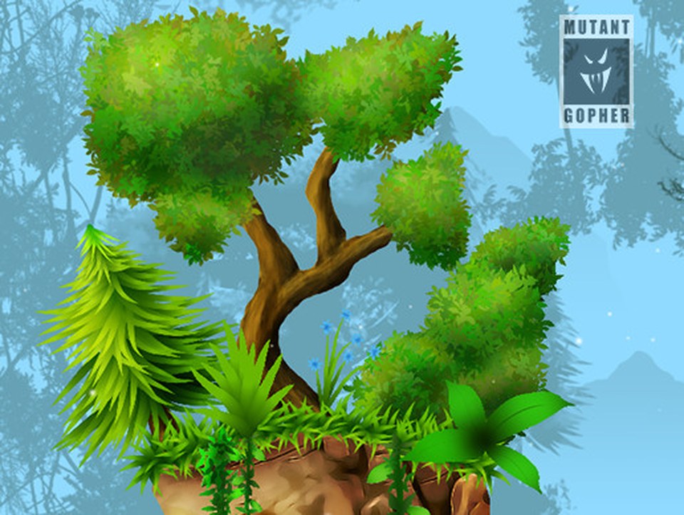 Forest 2D Painted Environment