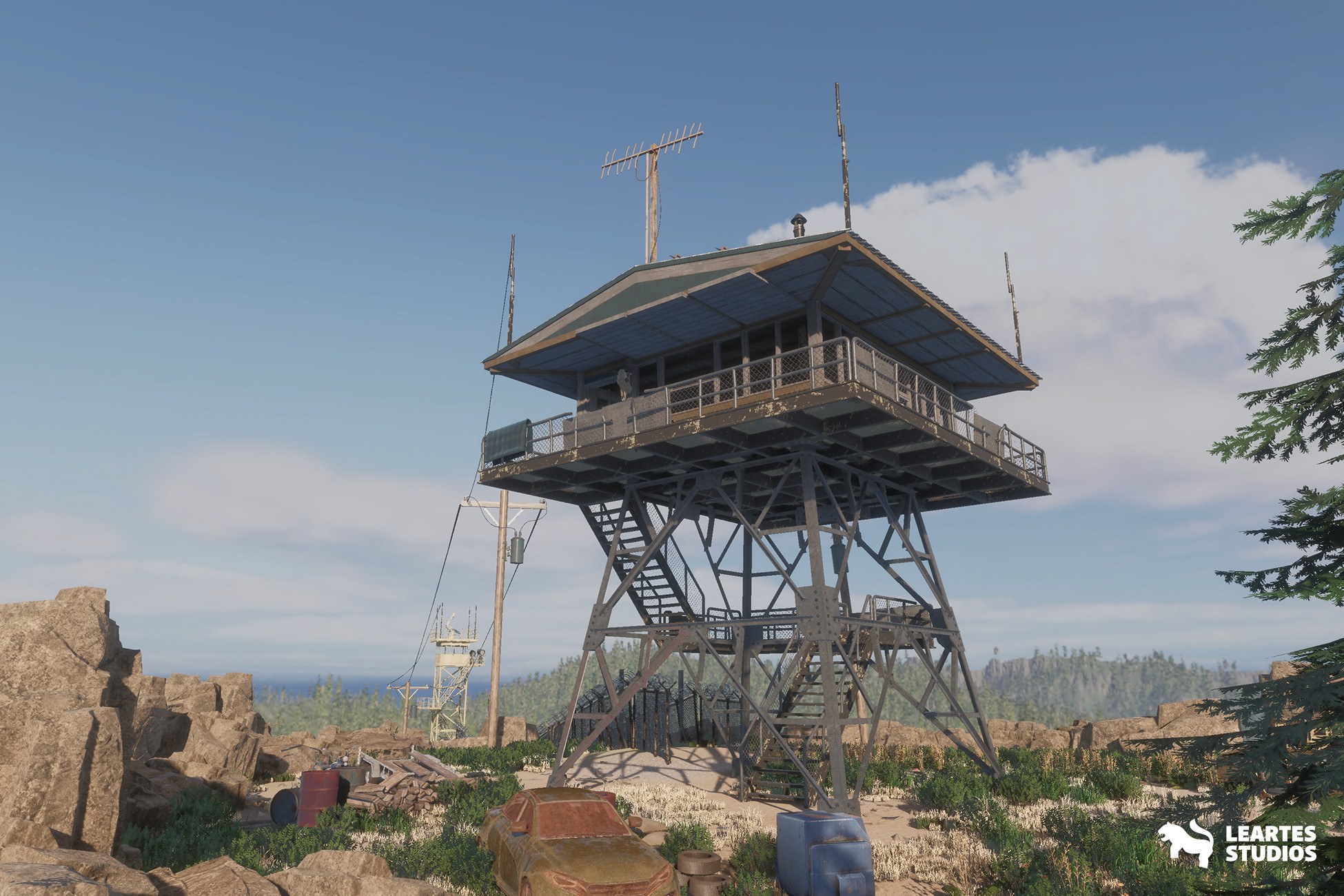 Fire Watch Tower Environment ( Nature , Mountains , Landscape )