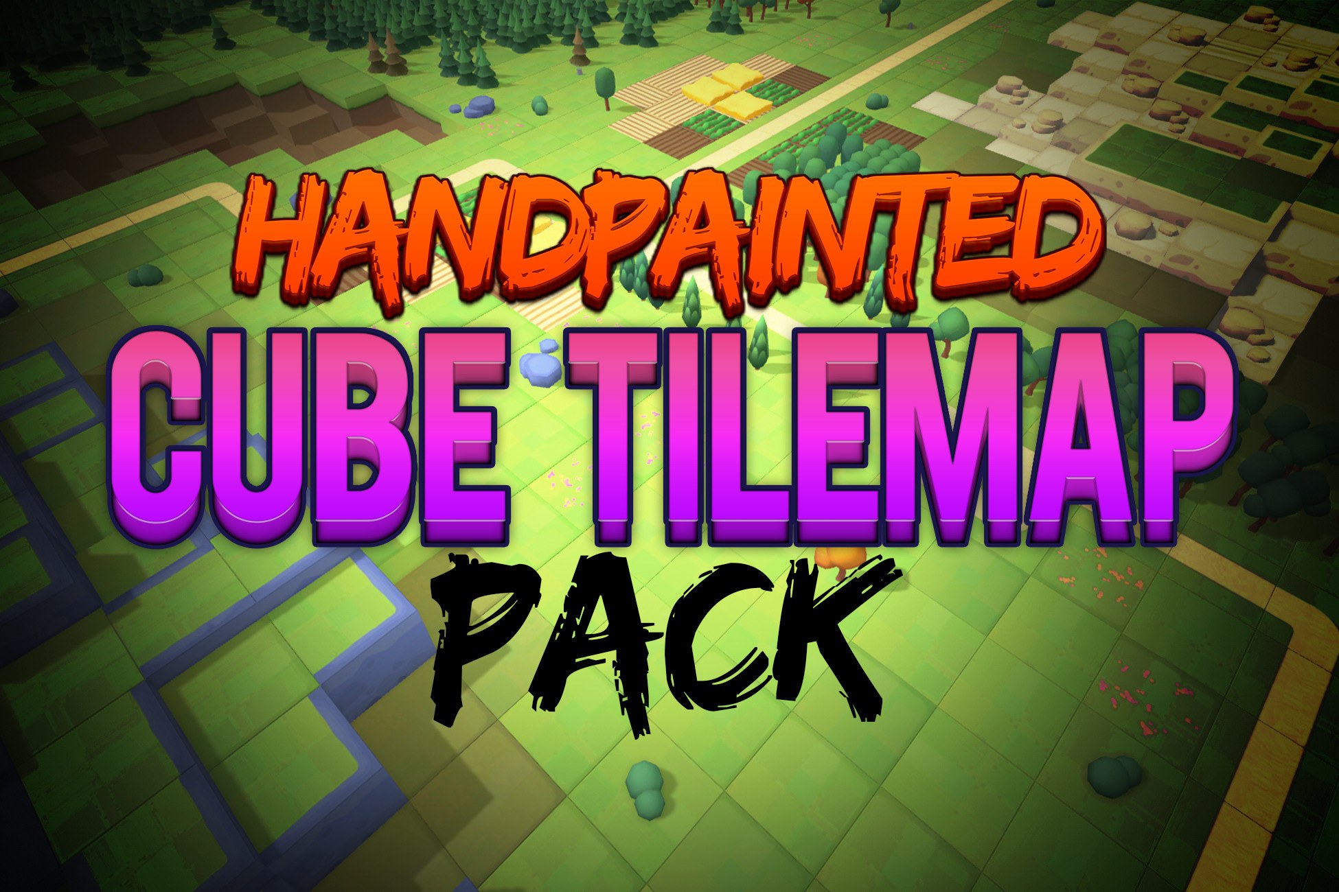 Handpainted Land & Forest Tilemap 3D — Cube World