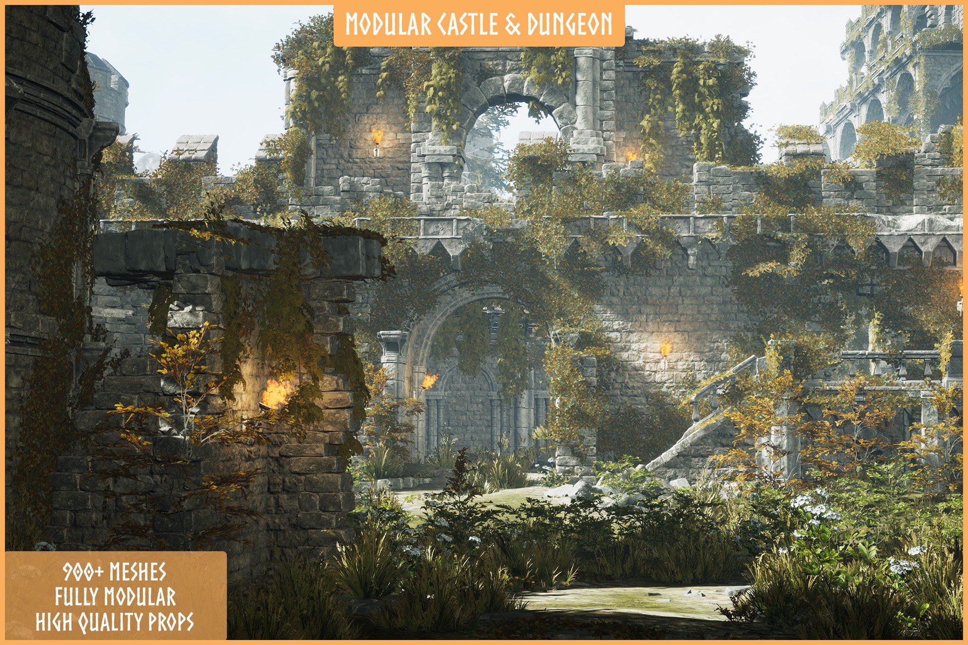 Modular Castle & Dungeon (Medieval Castle, Castles, Dungeons, Dungeon, Castle)