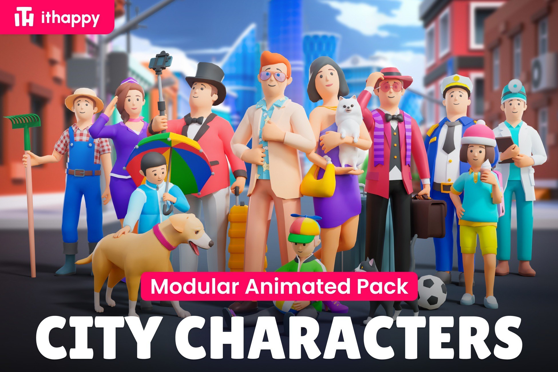 City Characters - Modular Animated Pack