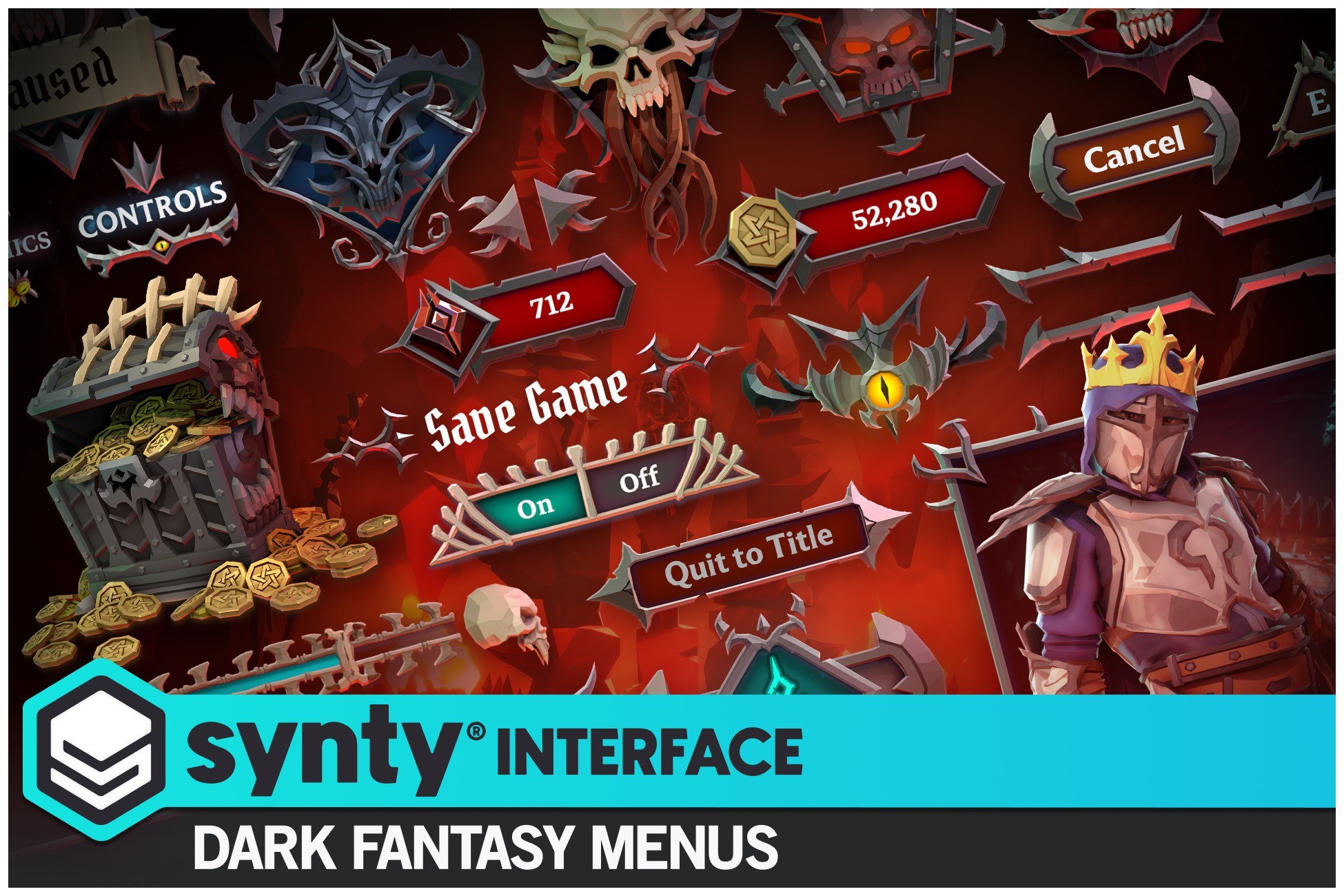 Dark Fantasy Menus - Synty INTERFACE - GUI