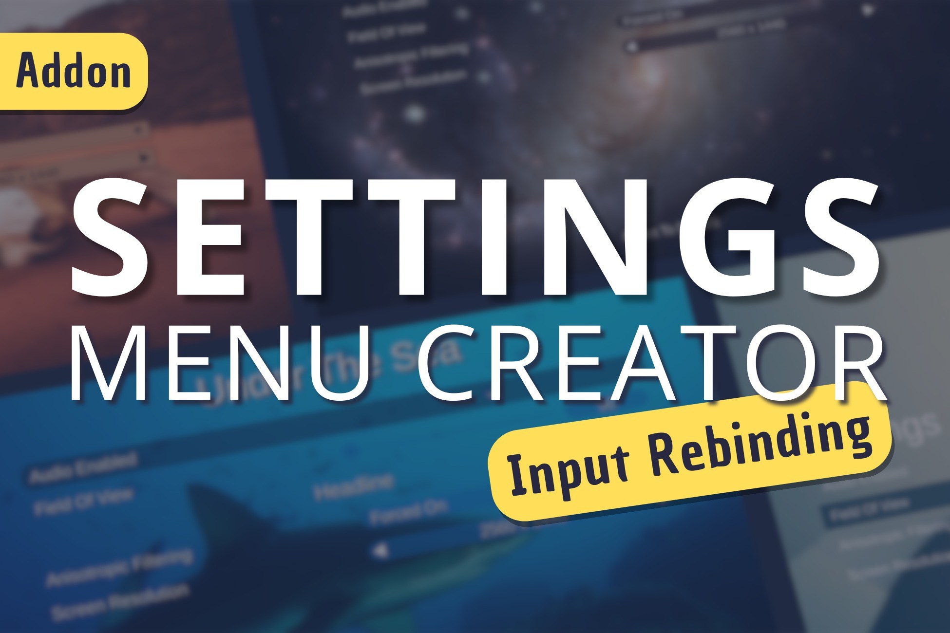 Settings & Options Menu Creator - Input Rebinding Addon