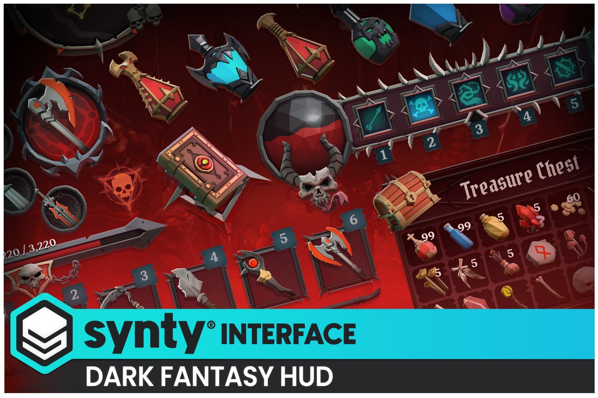 Dark Fantasy HUD - Synty INTERFACE - GUI