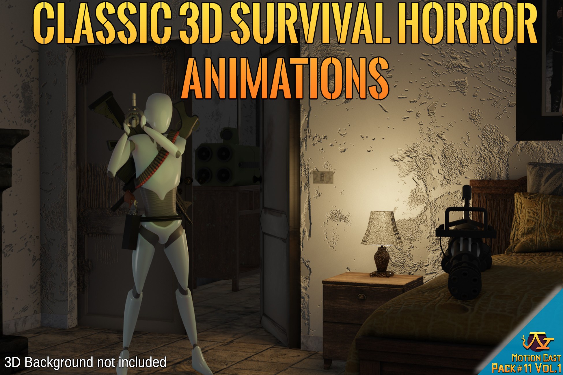 Classic 3D Survival Horror animations (Motion Cast#11 Vol.1)