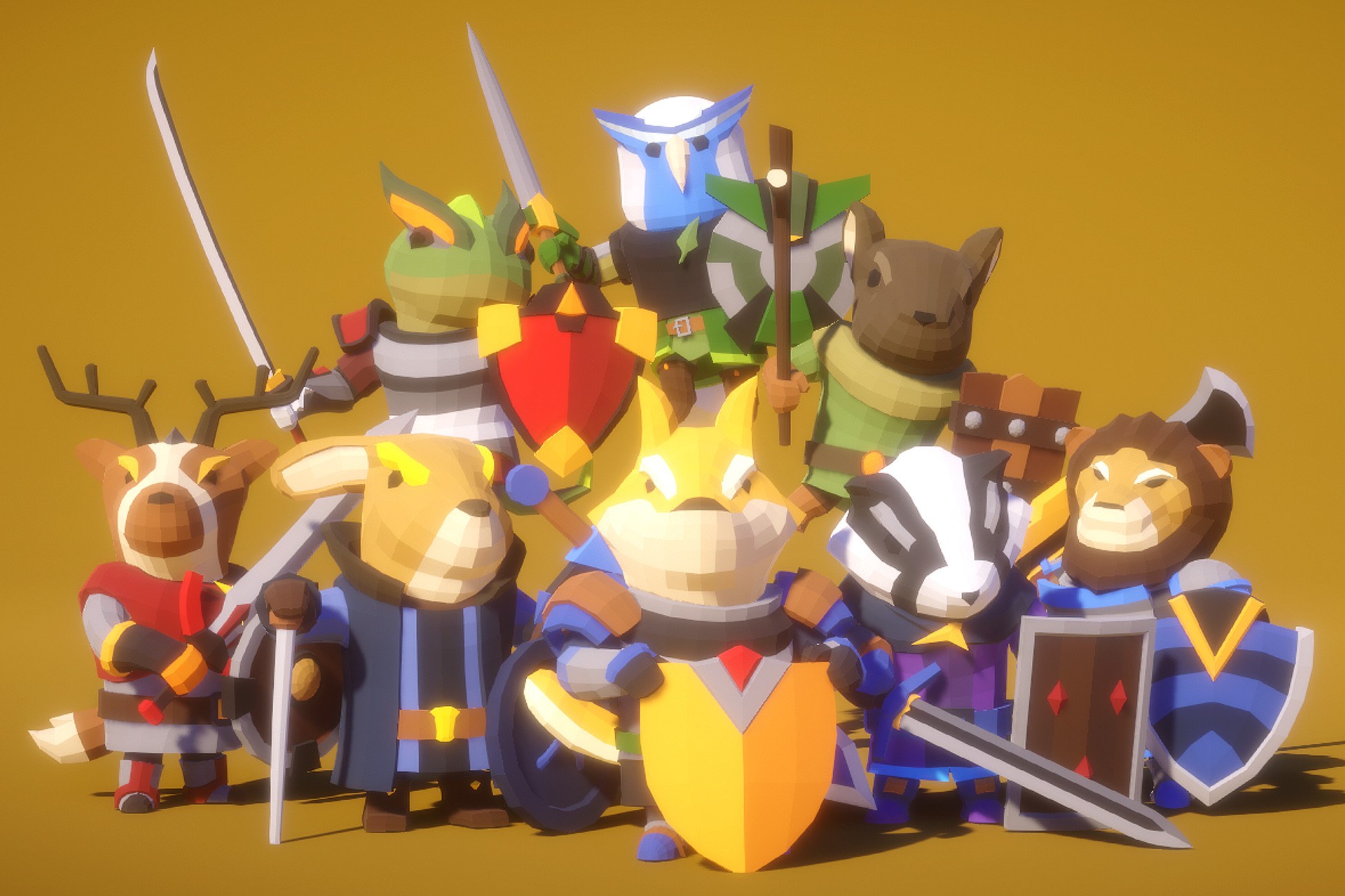 Modular Animal Knight Polyart