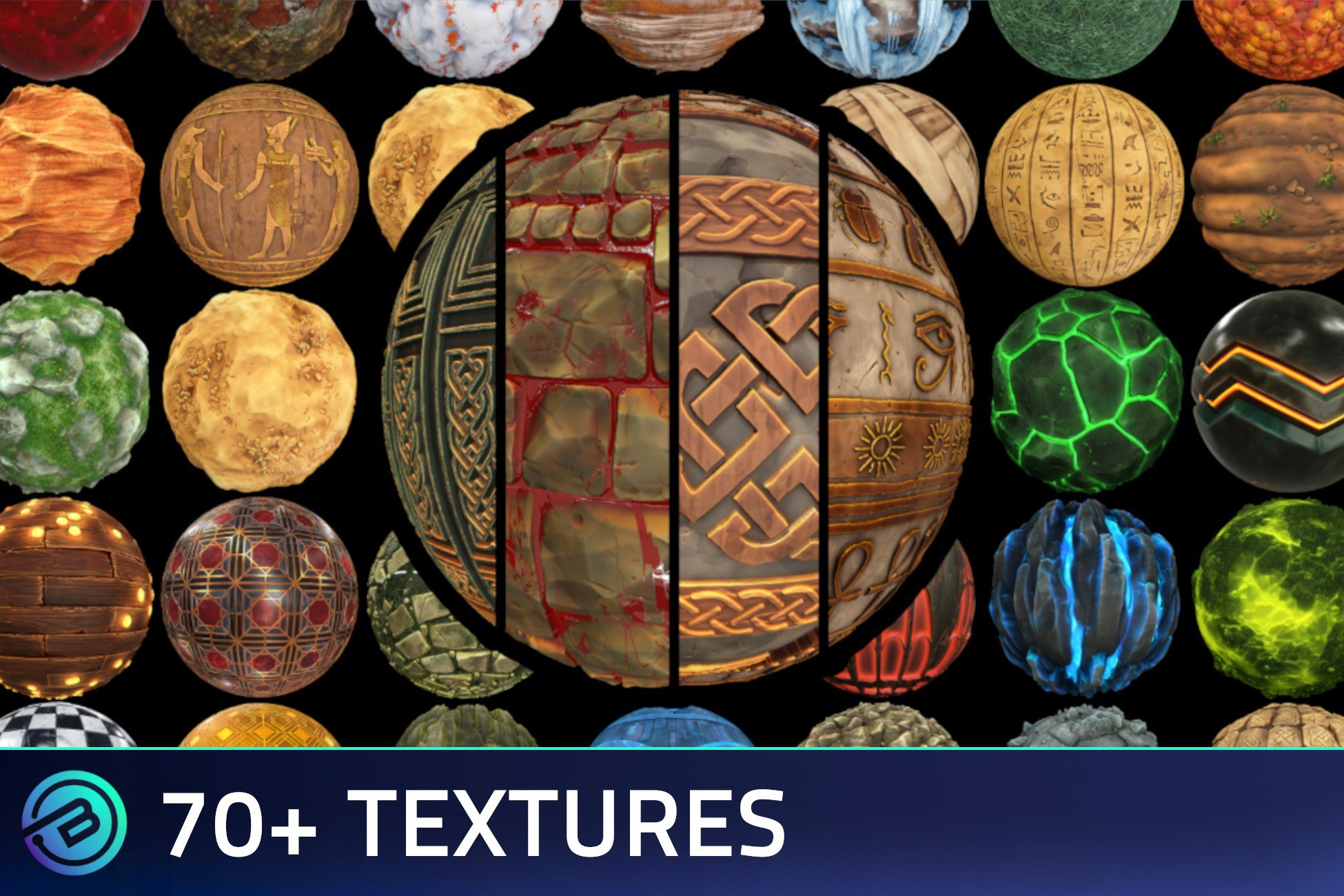 70+ Stylized Textures Bundle 2 - RPG Environment