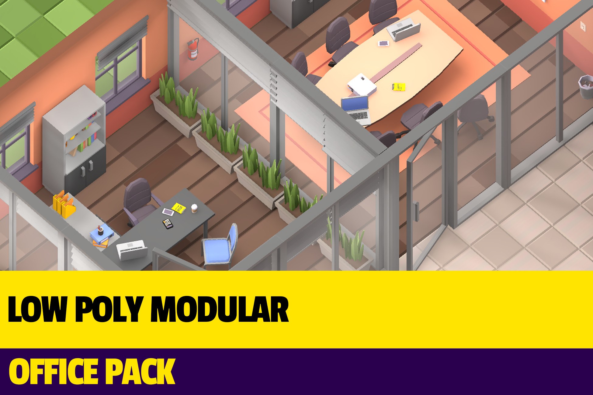 Low Poly Modular Office Pack