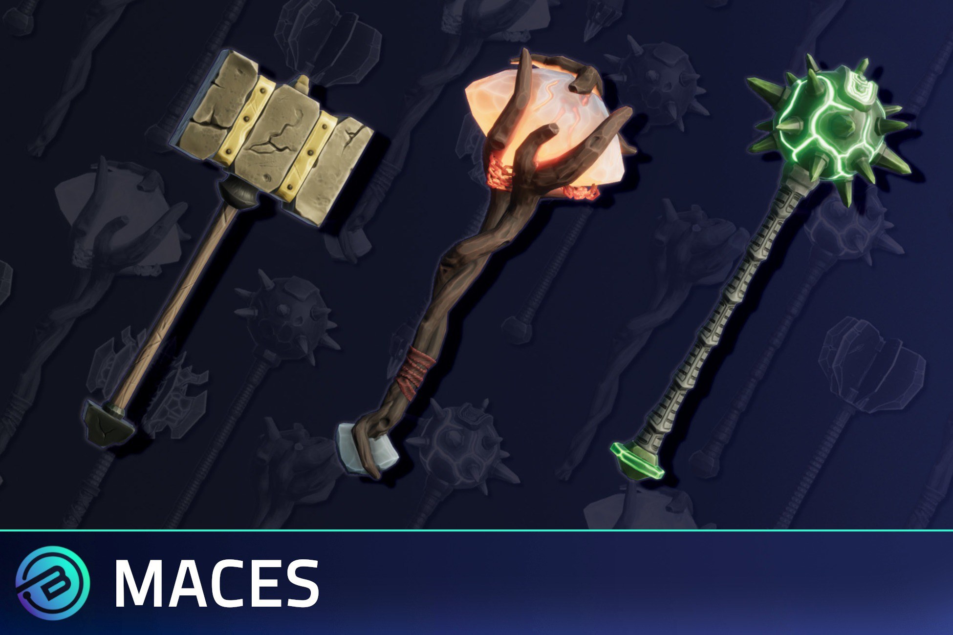 Stylized Maces & Hammers - RPG Weapons