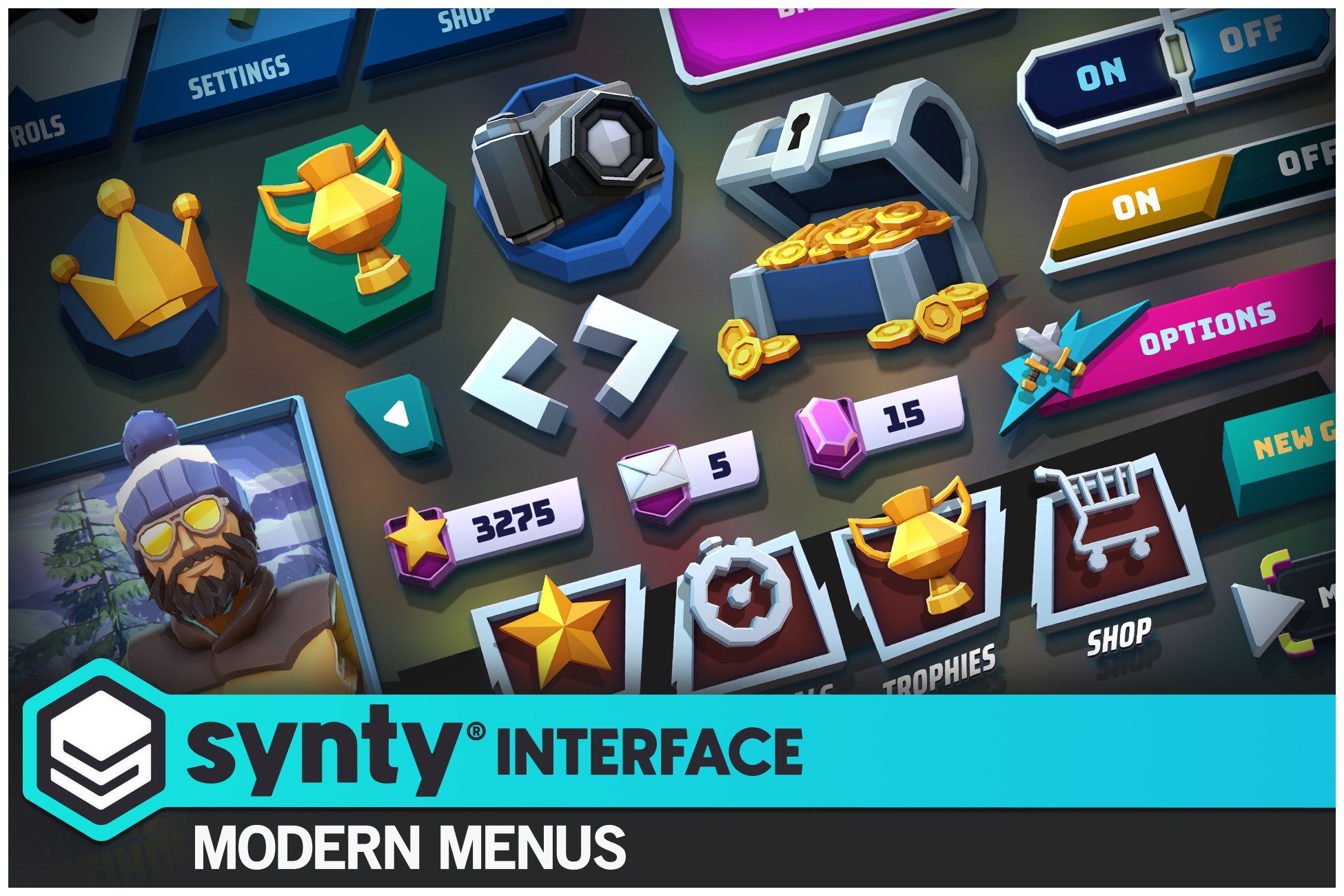 Modern Menus - Synty INTERFACE - GUI