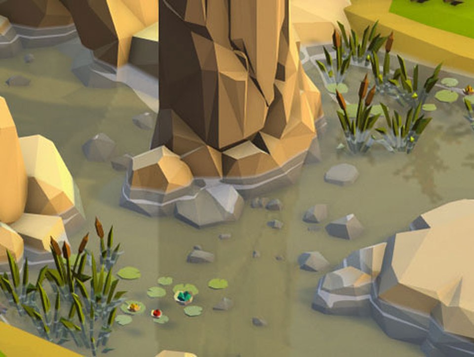 Water Effect Fits For Lowpoly Style