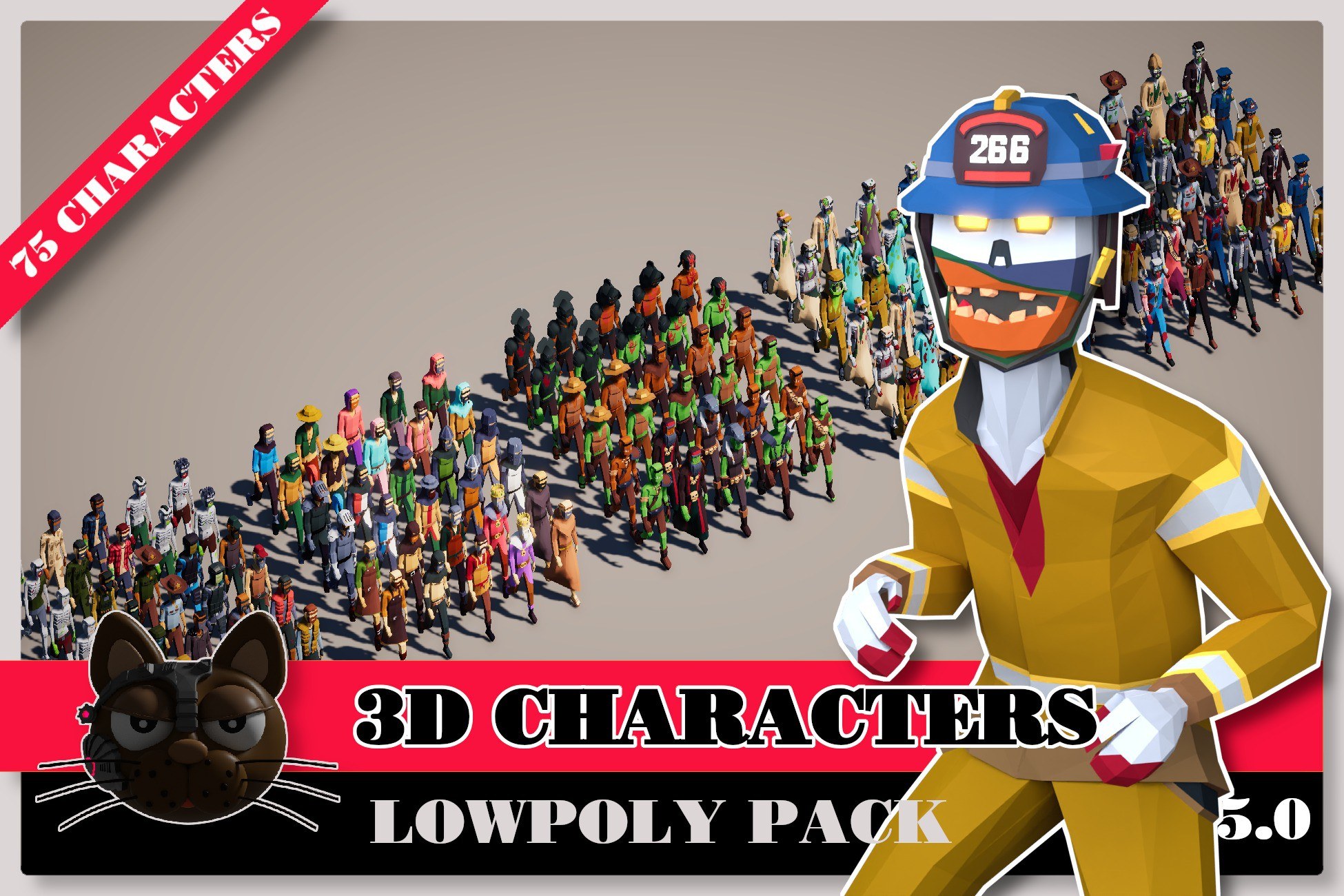 3D Characters Lowpoly Pack - Mega Bundle