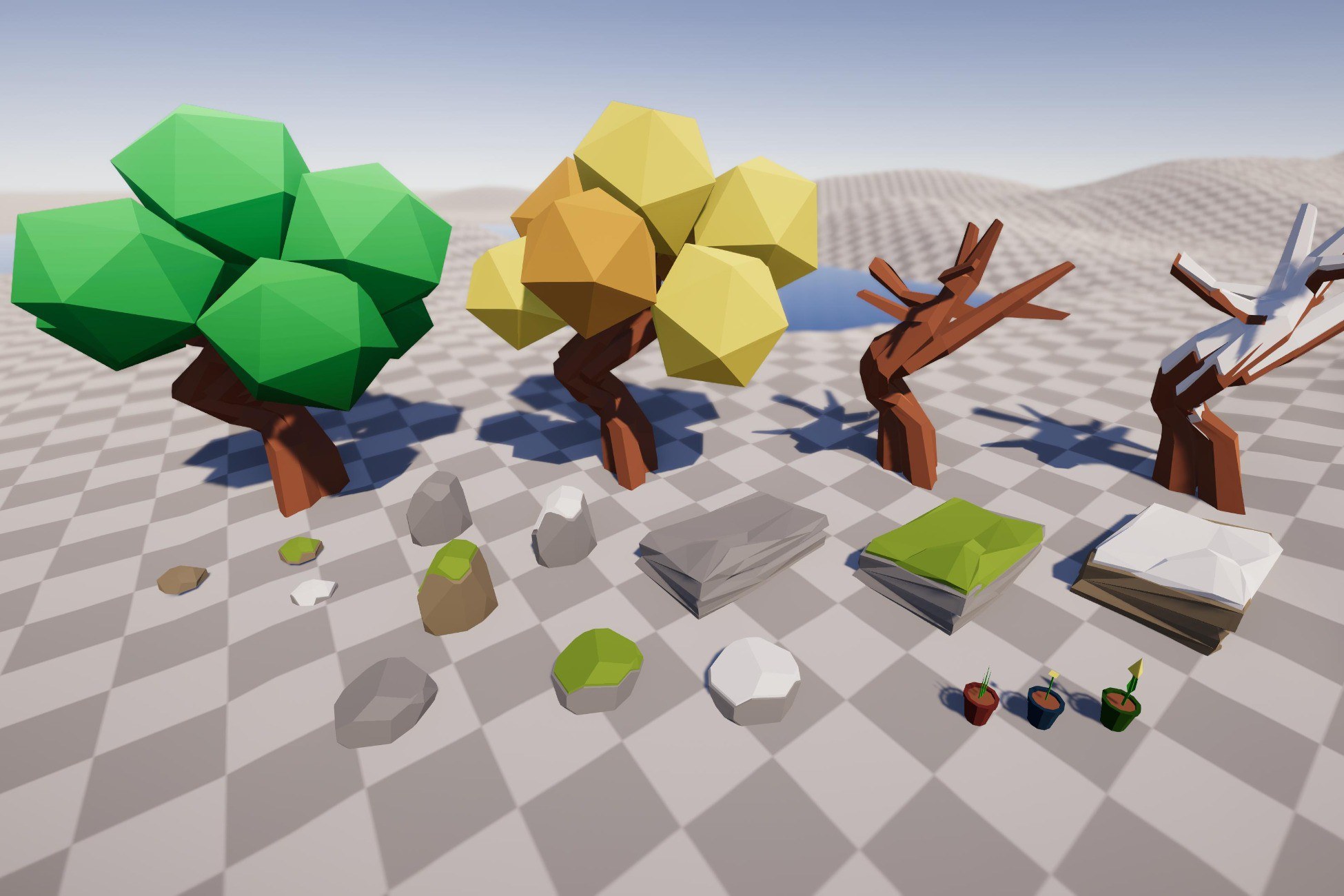 Low Poly Nature Pack (4 Seasons)