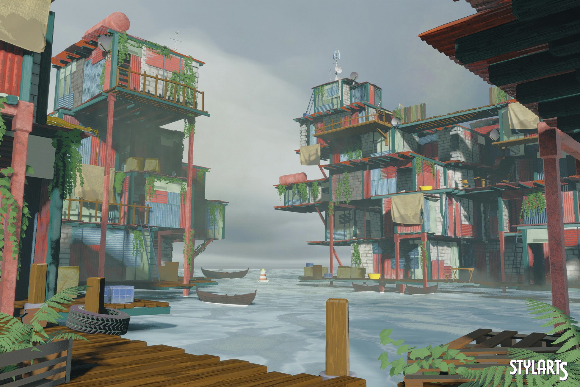 Stylized Floating Slums